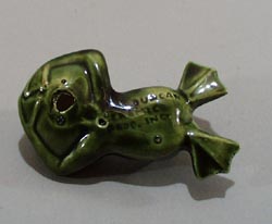 Duncan Ceramic reclining frog