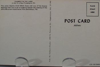 Trumpet In The Land Indian Post Card