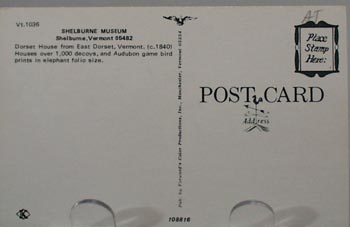 Shelburne Museum Vermont Post Card