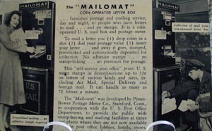 The Mailomat Letter Box Post Card