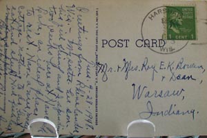 Post Office Rhinelander, Wisc. Post Card