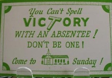 You Can't Spell Victory Religious Postcard