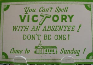 You Can't Spell Victory Religious Postcard