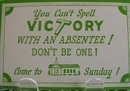You Can't Spell Victory Religious Postcard