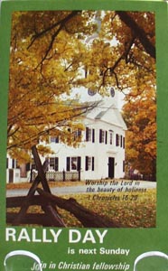 Rally Day Next Sunday Religious Postcard