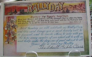 Rally Day Gather People Religious Postcard