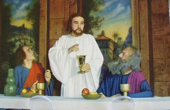 Last Supper Scene Passion Play Postcard