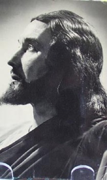 Josef Meier as Christus Religious Postcard