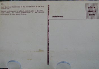Josef Meier as Christus Religious Postcard