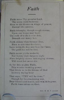 Faith by M H T Jordon Religious Postcard