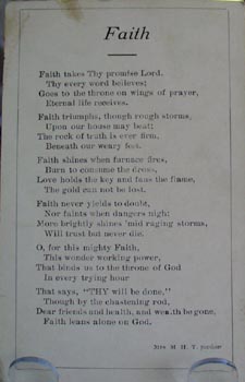 Faith by M H T Jordon Religious Postcard