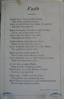 Faith by M H T Jordon Religious Postcard