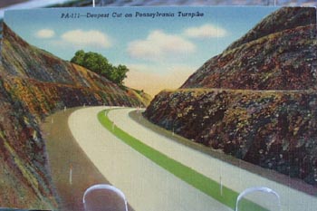 Deepest Cut Penna Turnpike Postcard.