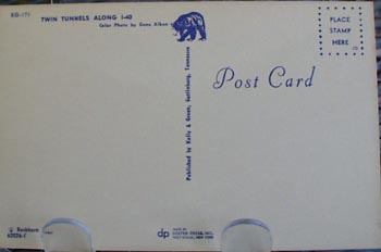 Twin Tunnels I-40 Post Card