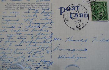 Front Portico of Capitol Alabama Postcard