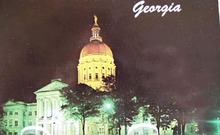 Georgia Capitol at Night Postcard