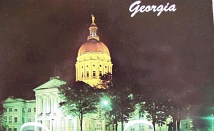 Georgia Capitol at Night Postcard
