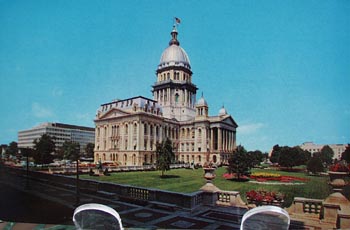 Ill. State Capitol Distant with Grounds PC