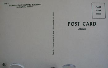 Ill. State Capitol Close-up Postcard