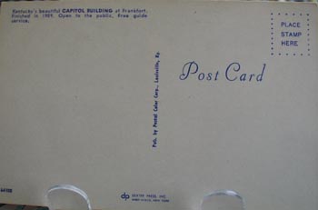Kentucky Capitol In Shade Postcard