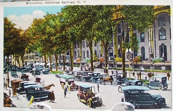 Broadway, Saratoga Springs NY Postcard