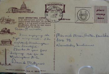 Washington's Dulles Airport Postcard