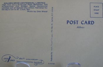 Golden Spike Ltd Lots of Smoke Postcard