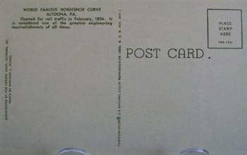 Horseshoe Curve Aerial View Postcard