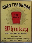 Chesterbrook Whiskey Bottle Label