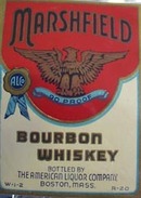 Marshfield Bourbon Whiskey Bottle Label