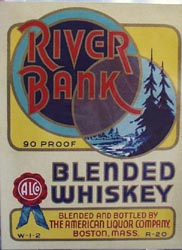 River Bank Whiskey Bottle Label