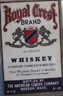 Royal Crest Whiskey Bottle Label