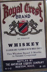 Royal Crest Whiskey Bottle Label