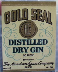 Gold Seal Dry Gin Bottle Label