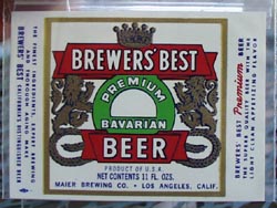 Brewer's Best Bavarian Beer Bottle Label