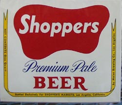 Shoppers Premium Pale Beer Bottle Label