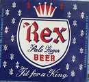 Rex Pale Lager Beer Bottle Label.