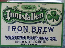 Innisfallen Iron Brew Bottle Label.