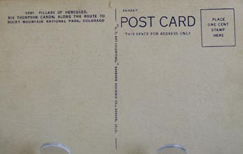 Pillars of Hercules Colorado Postcard