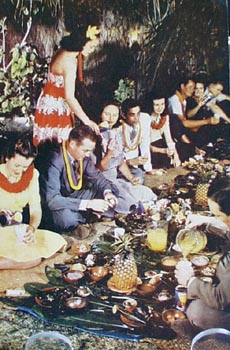 Luau Hawaiian Feast Postcard