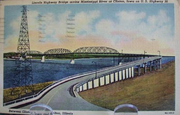Lincoln Hwy Bridge Fulton, Illinois Postcard