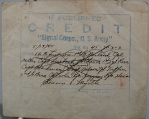 Signal Corp US ARMY Baseball Team 1945
