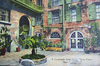 Courtyard Scene Vieux Carre New Orleans PC