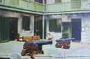 Courtyard in Cabilda New Orleans Postcard