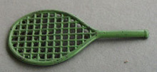 Cracker Jack Tennis Racket Metal Toy.