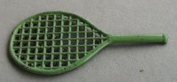 Cracker Jack Tennis Racket Metal Toy.
