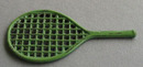 Cracker Jack Tennis Racket Metal Toy.