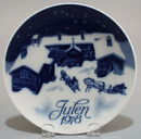 Porscrund 1978 Christmas Plate, Norway called Christmas Eve