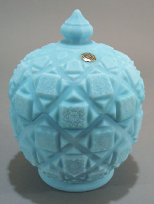 Westmoreland Covered Candy in satin blue Old Quilt design