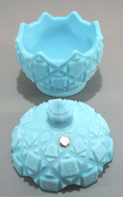 Westmoreland Covered Candy in satin blue Old Quilt design